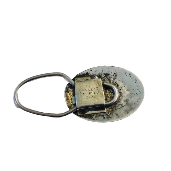 Vintage Southwestern Turquoise Bennet Key Ring - Picture 4 of 4